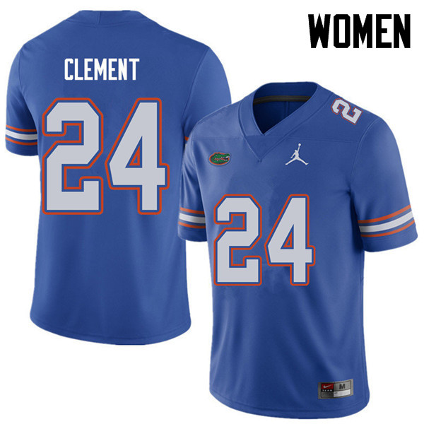 Jordan Brand Women #24 Iverson Clement Florida Gators College Football Jerseys Sale-Royal - Click Image to Close